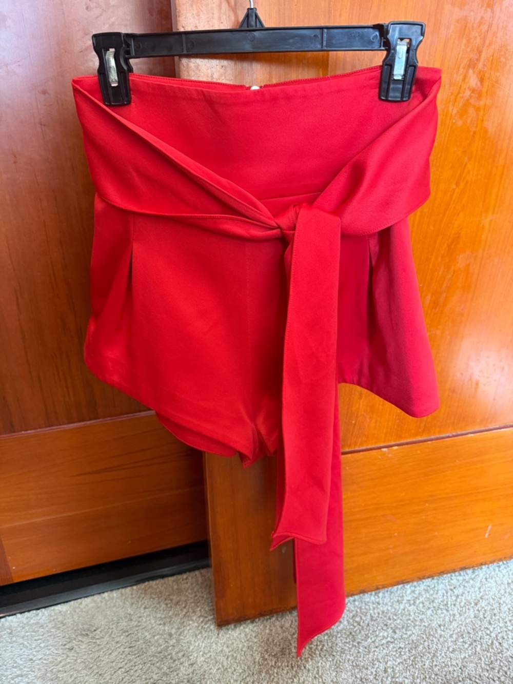 Bronx & Banco Red High-Waist Tie Front Red Paros Shorts XS NWT